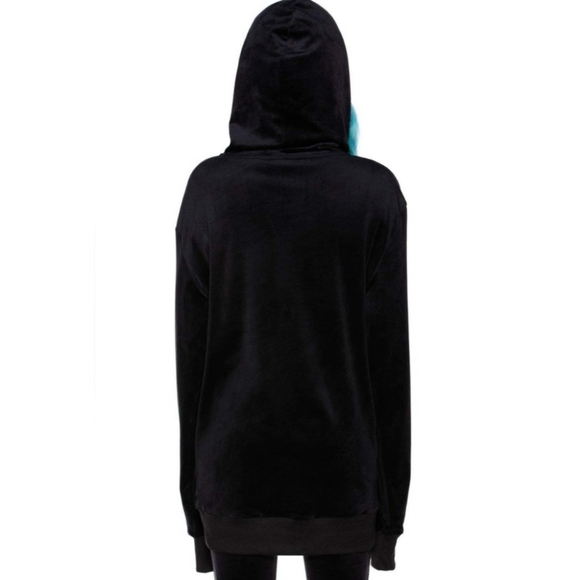 Killstar ✦ Fester Hoodie ✦ Black Velour Oversized Hood Pullover M Unisex NWT - Picture 7 of 7